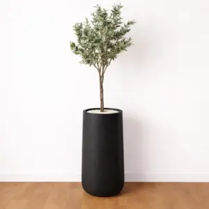 Artificial Olive Tree in Black Planter