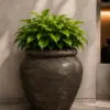 Large Textured Black Planter