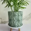 Swirl Design Indoor Planter with Drainage