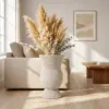 Large Handwoven Rattan Floor Vase