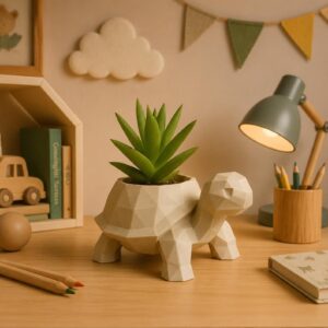 Geometric 3D Printed Planter for Small Plants